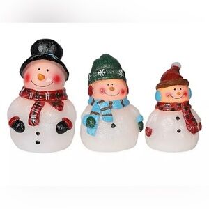 Fitz and Floyd LED Snowman Set
